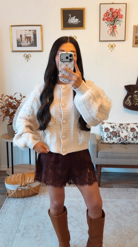 Honeycrisp Darling Bow Cardigan