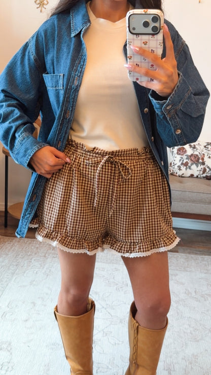 Cinnamon Sugar Gingham Shorts