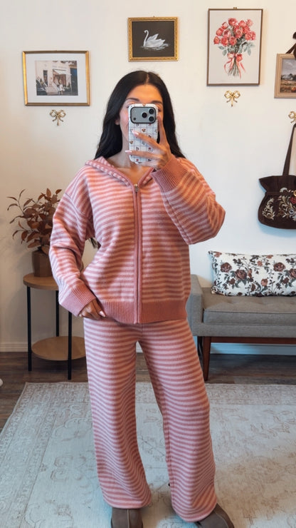 Pink Chapter Knit Stripe Set