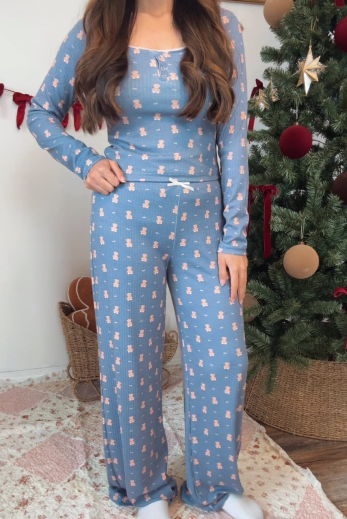 Teddy Bear Pajama set - Navy