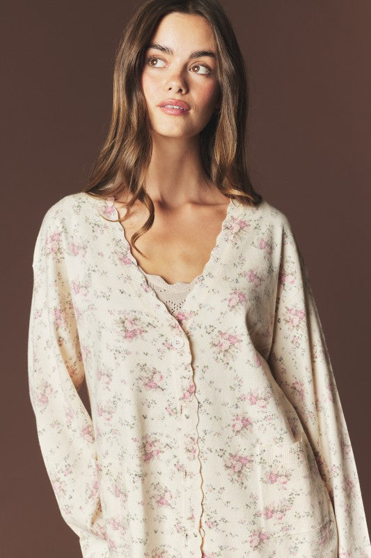 Maple Vintage Rose Cardigan