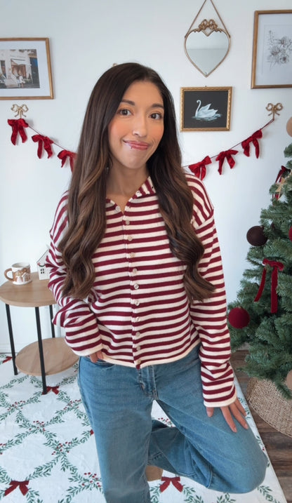 Candy Cane Lane cardigan
