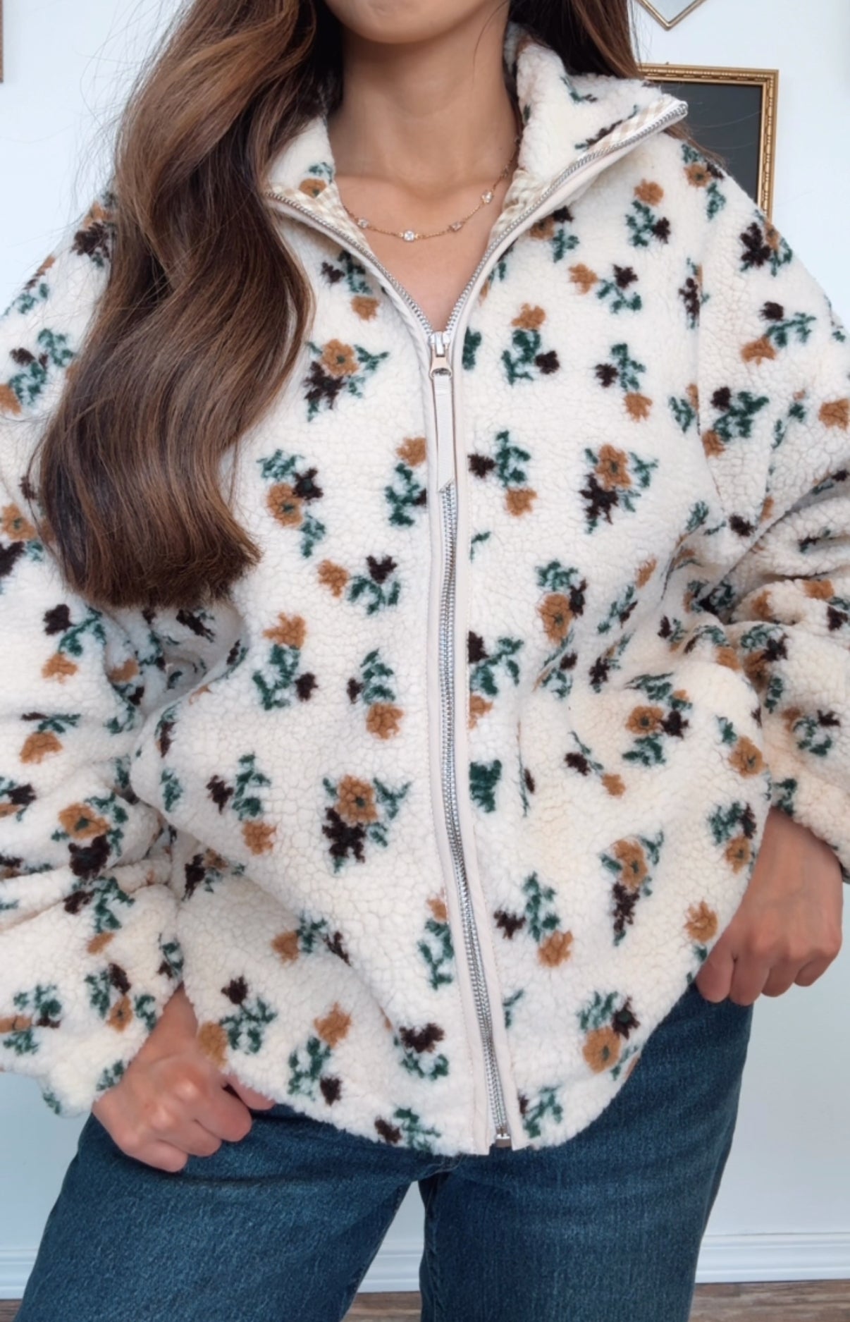 Country Blooms Sherpa Jacket