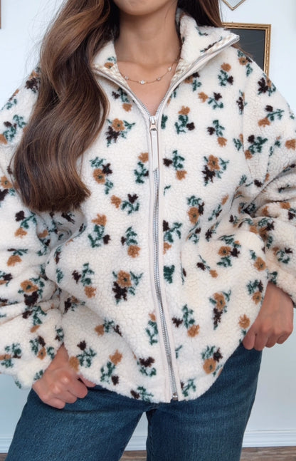 Country Blooms Sherpa Jacket