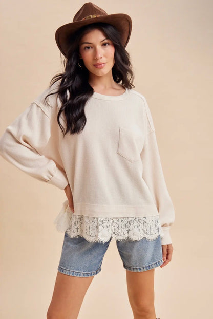 Cottage Lace Top - Cream