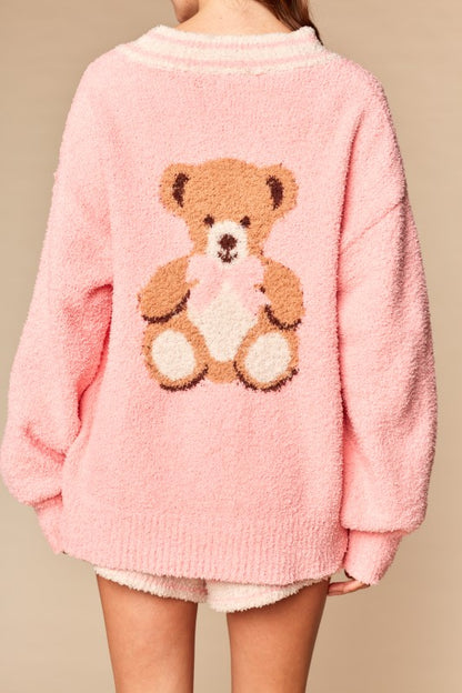Pink Teddy Sherpa Set