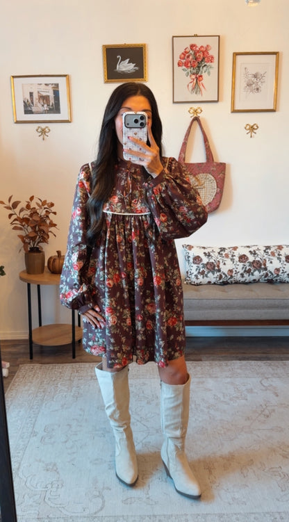 Chocolate Covered Roses Mini Dress