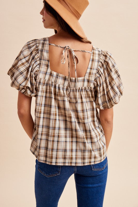 Maple Hallow Plaid Top