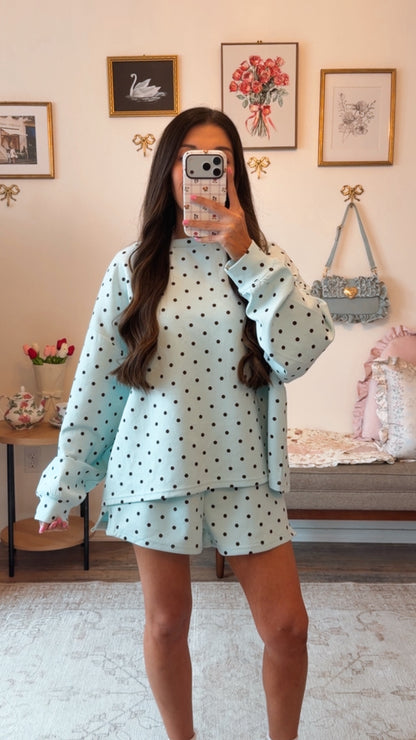 Larissa Polka Dot Set - Blue