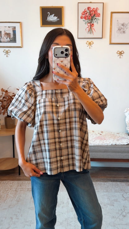 Maple Hallow Plaid Top