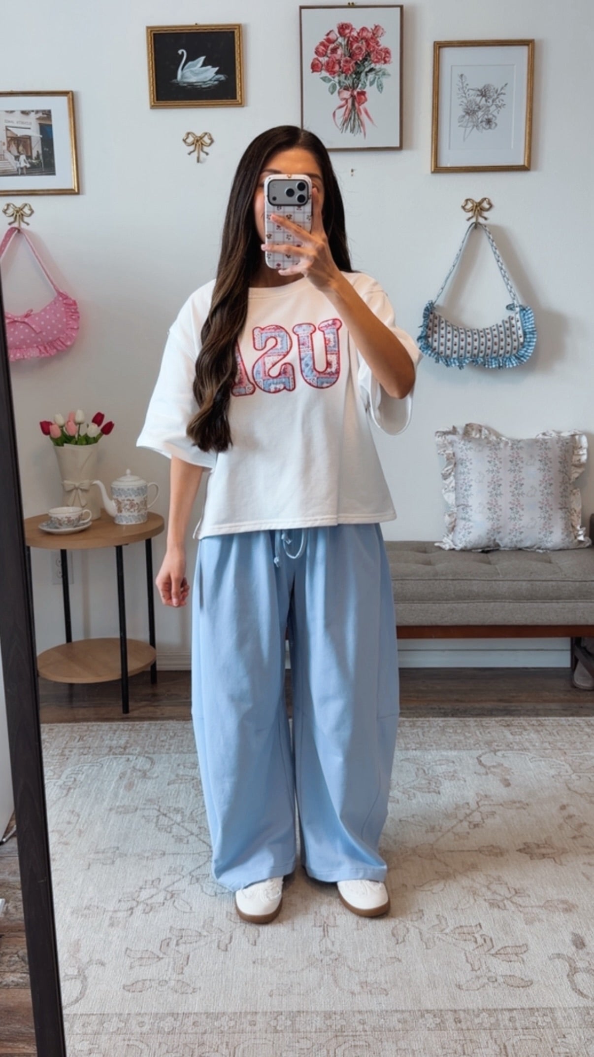 Sky Blue Barrel Lounge Pants