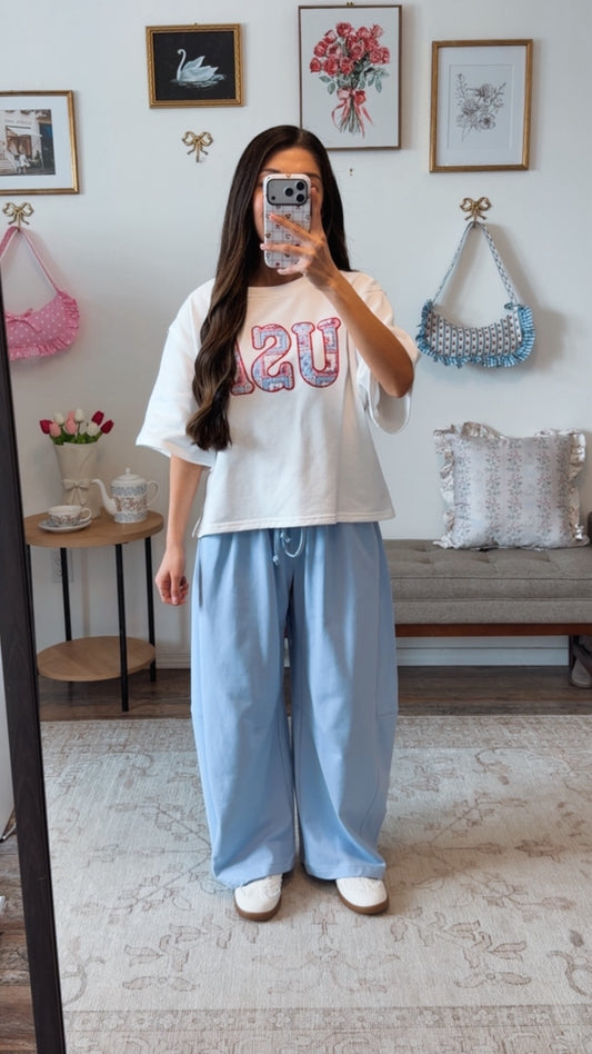 Sky Blue Barrel Lounge Pants
