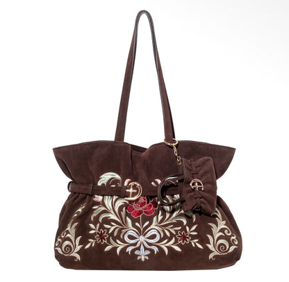 Stars Hollow Rose Tote Bag - Chocolate Brown