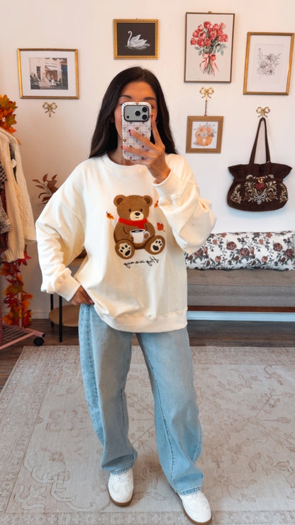 Jumbo Coffee Morning Teddy Sweater