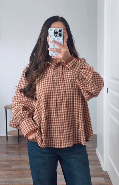 Cider Lane Gingham Top