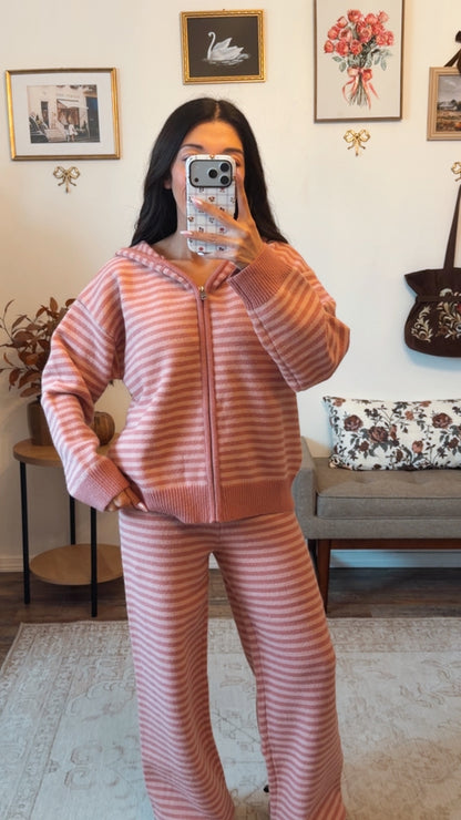 Pink Chapter Knit Stripe Set