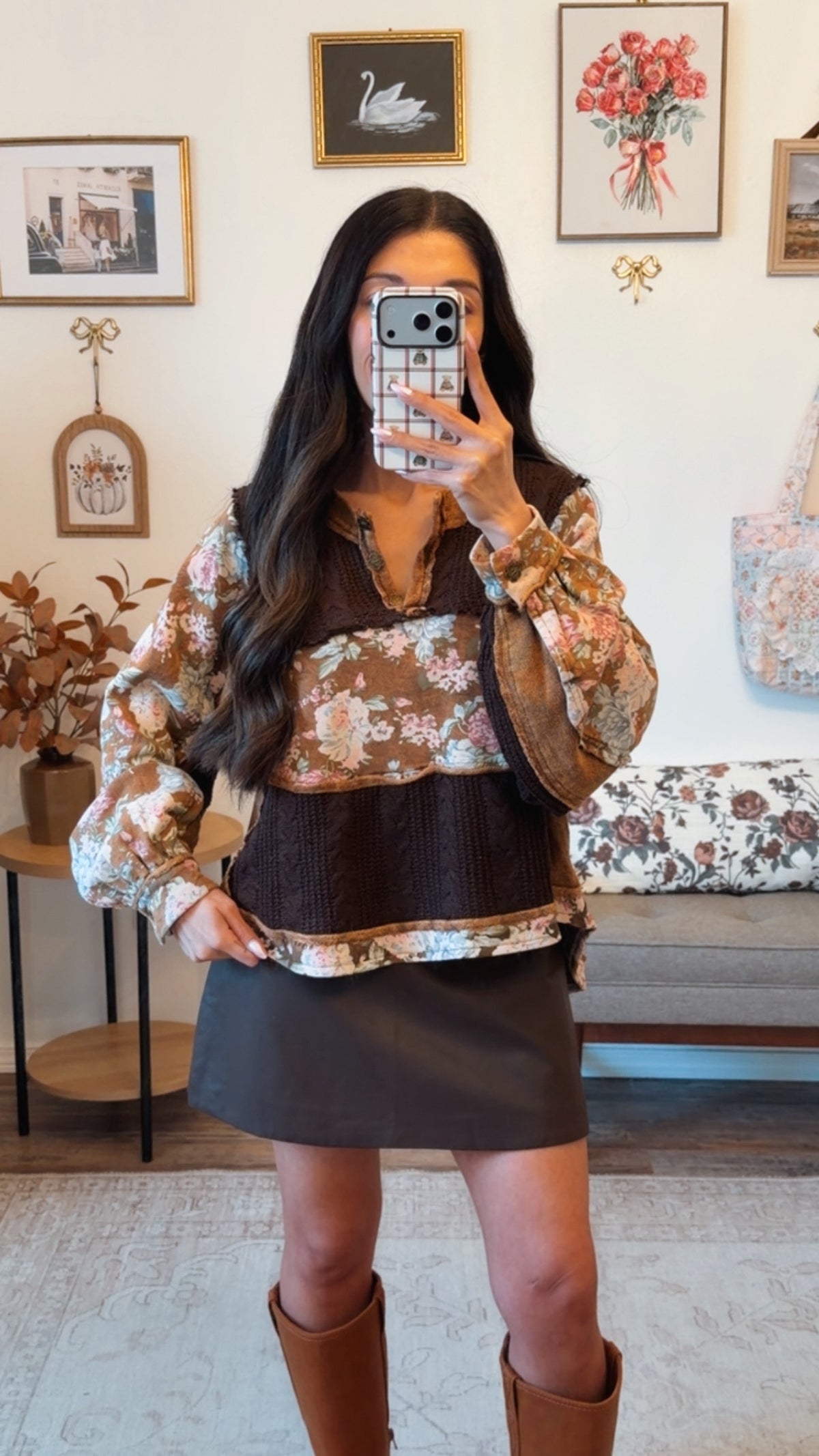 Cider Rose Blossom Knit Top