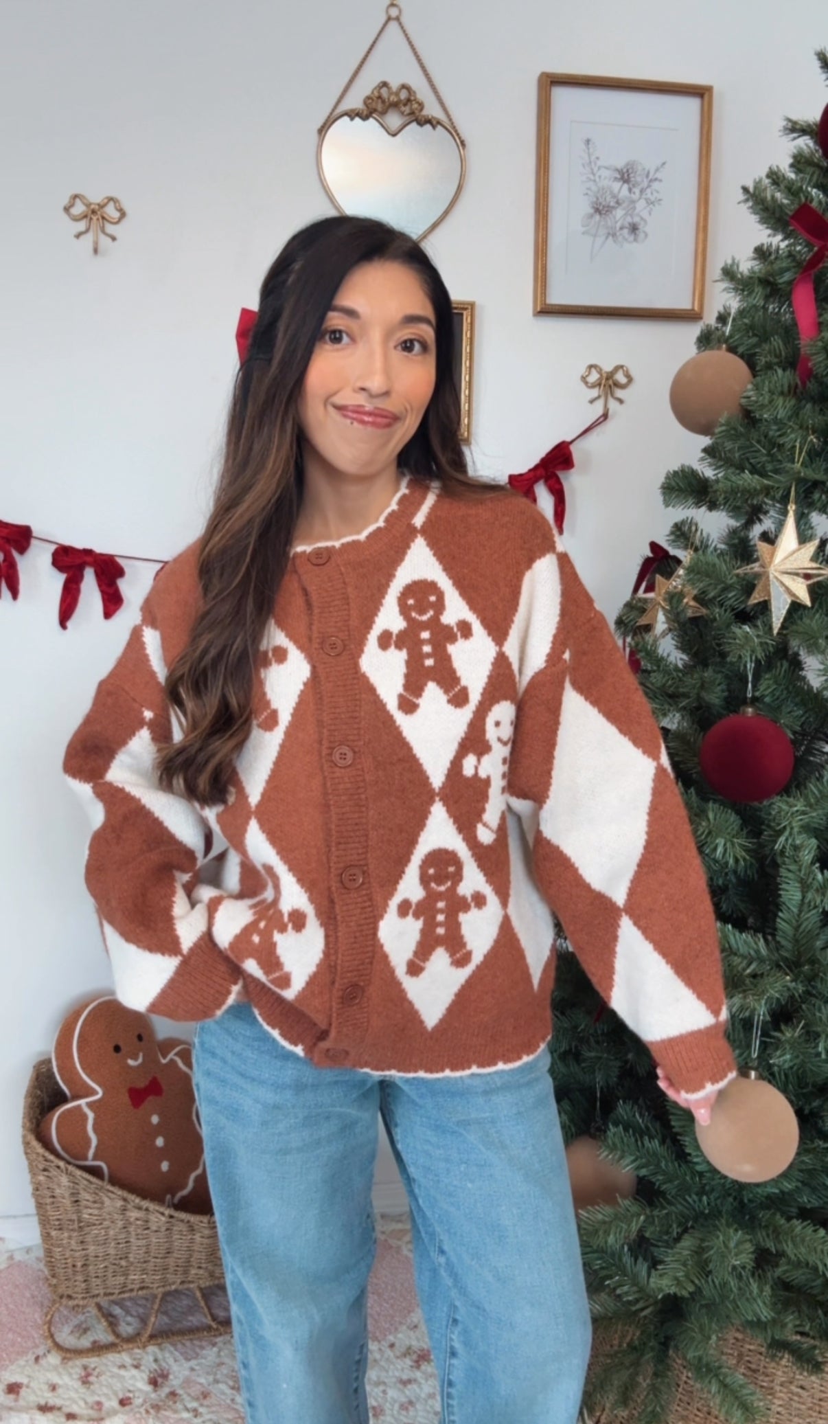 Gingerbread Market Chunky Cardigan