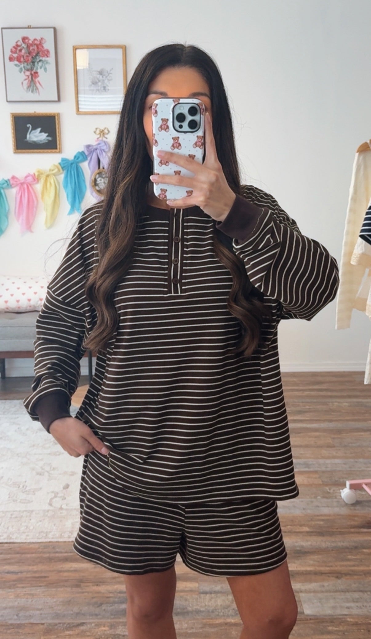 Chocolate Stripe Lounge Set