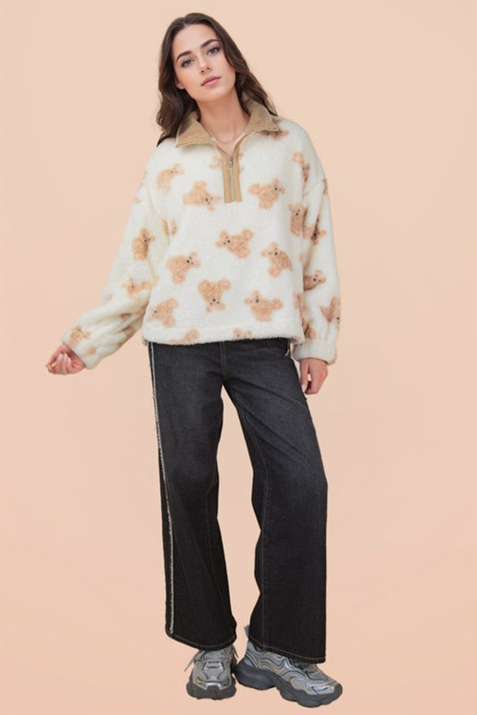 Cozy Teddy Sherpa Pullover
