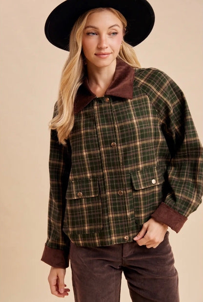 Harvest Heritage Plaid Barn Jacket - Hunter Green Restock Preorder