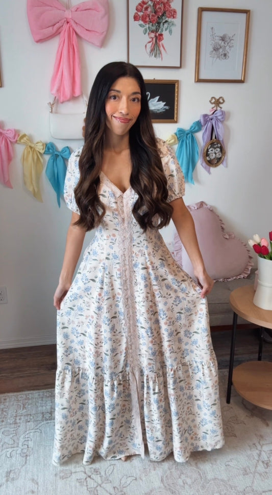 Soft Skies Floral Maxi