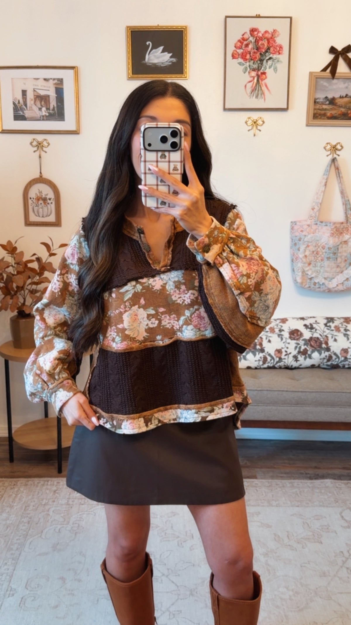 Cider Rose Blossom Knit Top