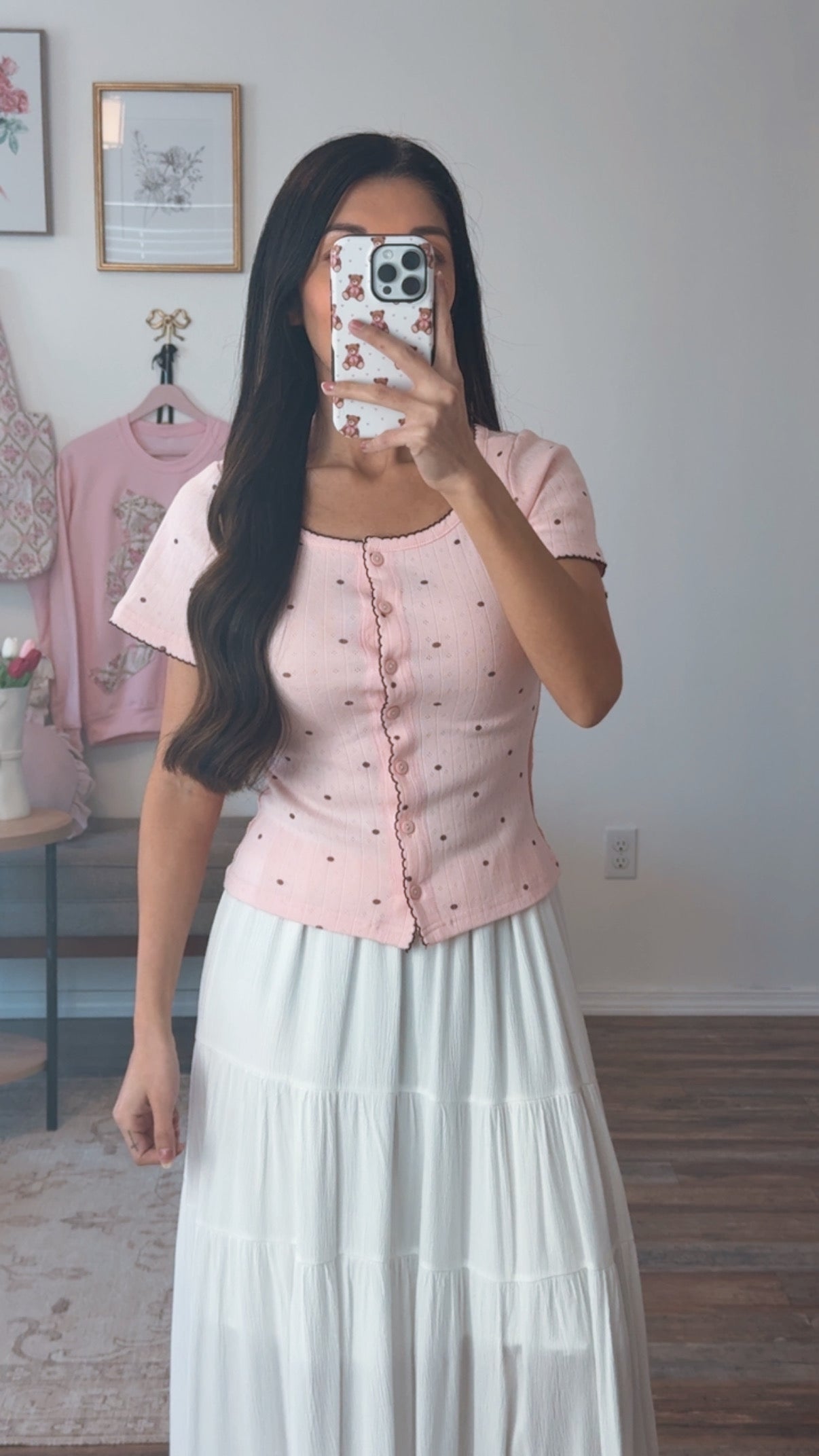 Berry Cocoa Button Top