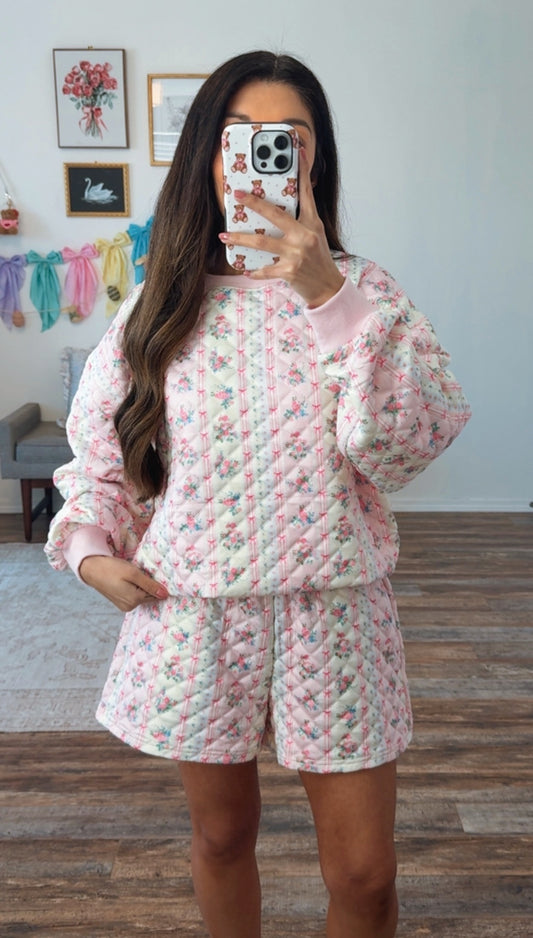 Blooming Bows & Roses Quilt Set - Restock