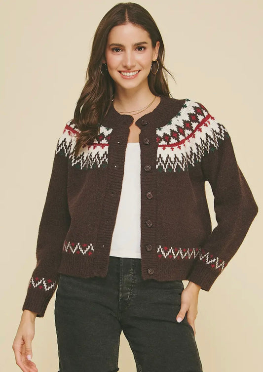 Winter Lodge Fair Isle Cardigan