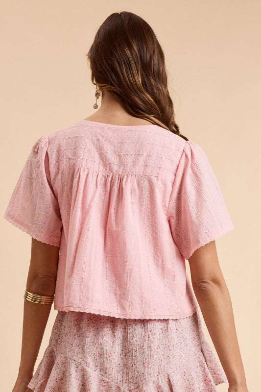 Blush Belle Bow Top