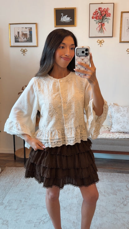 Brown Sugar Ruffle Skort
