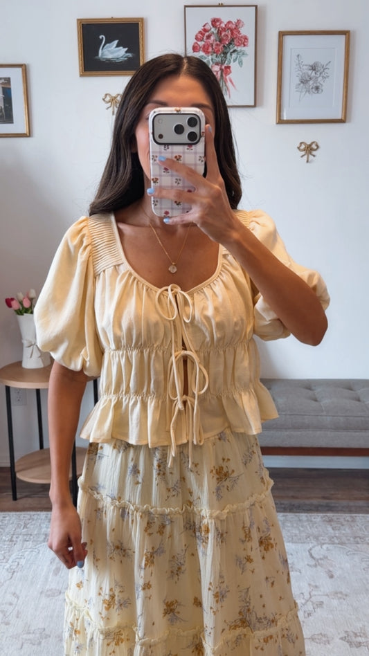 Honey Glow Tie Top