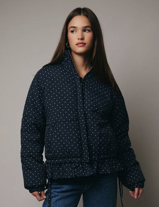 Navy Polka dot jacket