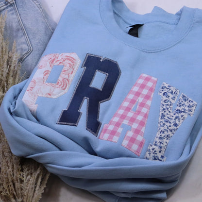 Pray Patchwork Crew - Blue