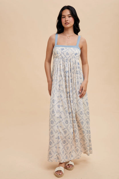 Toile Vintage Garden Dress (Blue)