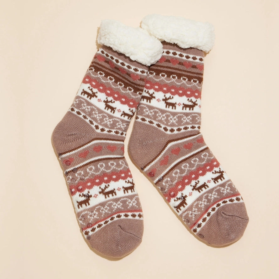 Fuzzy Christmas Socks - One Size