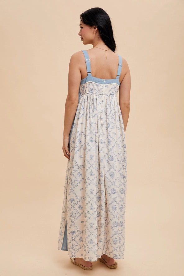 Toile Vintage Garden Dress (Blue)