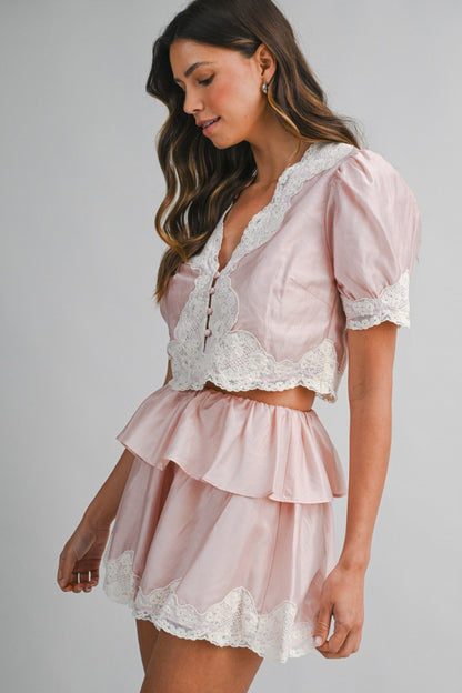 Lady Daphne Lace Set (Pink)