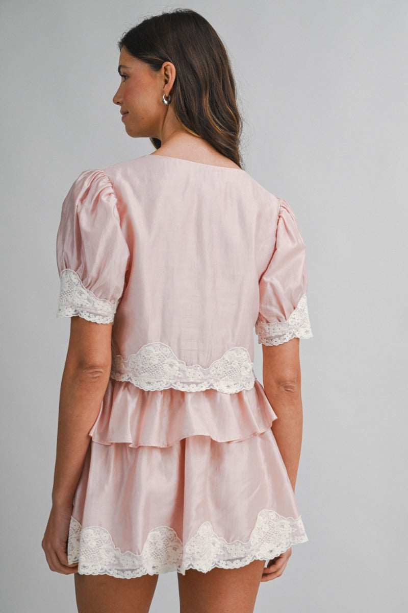 Lady Daphne Lace Set (Pink)