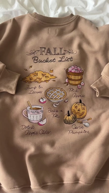 FALL BUCKET LIST CREWNECK- MOCHA